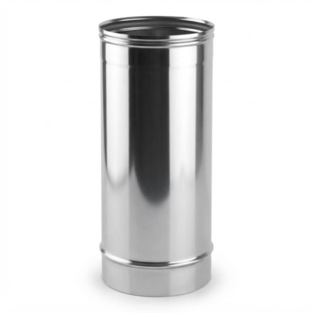 Tubo Inox Simple Pared 150 mm 50 cm | Evacuación de Humos para Estufas de Pellet y Chimeneas