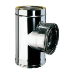 Te Inox Doble Pared 80 mm | Evacuación de Humos para Estufas de Pellet y Chimeneas