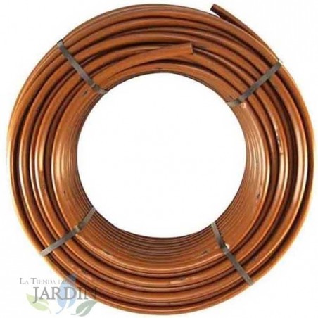 Tuberia riego por goteo 16mm con Goteros Autocompensantes cada 50 cm | 100 metros | Marrón
