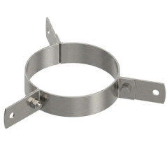 Doppelwandige Edelstahl-Windschelle 150 mm | Schornsteinrohrbefestigung