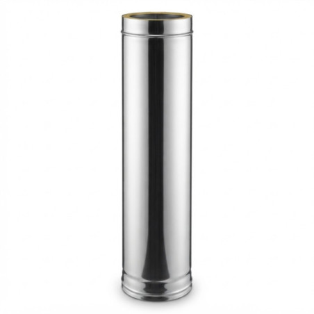 Tubo Inox Doble Pared 200 mm 50 cm | Evacuación de Humos para Estufas de Pellet y Chimeneas