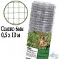 Tela metálica galvanizada de 0,50 x 10 m, com malha de 6 mm | Tela metálica galvanizada | Cerca para animais | Tela quadrada