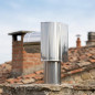 Cappello per camino a parete singola in acciaio inox da 80 mm | Aspirazione fumi per stufe a pellet e caminetti Cappello per camino a parete singola in acciaio inox da 80 mm | Aspirazione fumi per stufe a pellet e caminetti