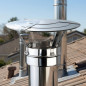 Single Wall Stainless Steel Chimney Cap 130 mm | Smoke Evacuation for Pellet Stoves and Fireplaces