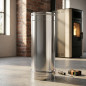 Tubo Inox Simple Pared 130 mm 50 cm | Evacuación de Humos para Estufas de Pellet y Chimeneas
