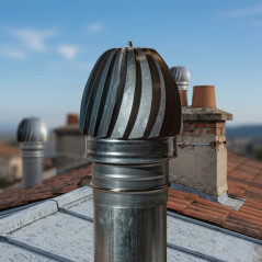 Sombrerete Galvanizado Simple Pared 130 mm | Evacuación de Humos para Estufas de Pellet y Chimeneas