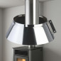 Rosace simple paroi en acier inoxydable 150 mm | Évacuation des gaz de combustion pour poêles à granulés et cheminées
