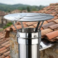 Single Wall Stainless Steel Chimney Cap 200 mm | Smoke Evacuation for Pellet Stoves and Fireplaces