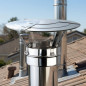 Sombrerete Inox Simple Pared 200 mm | Evacuación de Humos para Estufas de Pellet y Chimeneas