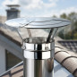 Sombrerete Inox Simple Pared 200 mm | Evacuación de Humos para Estufas de Pellet y Chimeneas