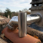 Single Wall Stainless Steel Chimney Cap 80 mm | Smoke Evacuation for Pellet Stoves and Fireplaces