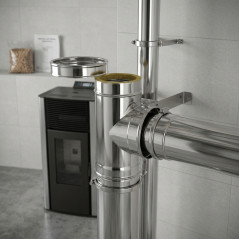 Te Inox Doble Pared 80 mm | Evacuación de Humos para Estufas de Pellet y Chimeneas