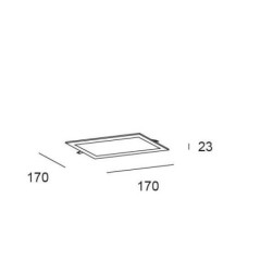 Recessed Square Black LED Downlight 17 x 17 cm | 12W CCT LED Spotlight
