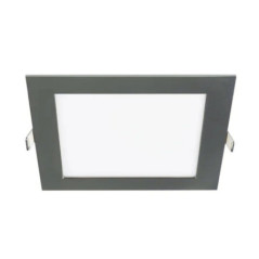 Downlight LED Empotrable Cuadrado Gris 17 x 17 cm | Foco LED 12 W CCT