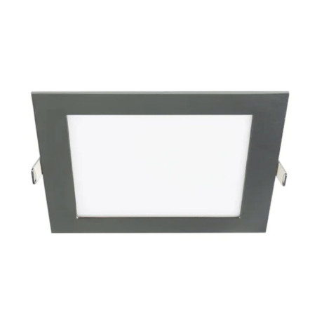 Downlight LED Empotrable Cuadrado Gris 17 x 17 cm | Foco LED 12 W CCT