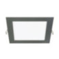 Luminária de embutir LED quadrada, cinza, 17 x 17 cm | Spot LED CCT de 12 W