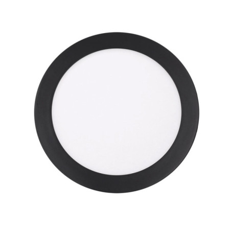 Luminária de embutir LED circular preta de 22,5 cm | 18 W CCT