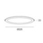 Downlight LED Empotrable Circular Cromo 22,5 cm | Foco LED 18 W CCT