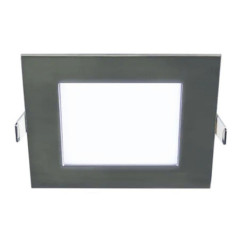 Luminária de embutir LED quadrada, cinza, 12 x 12 cm | Spot LED CCT de 6W