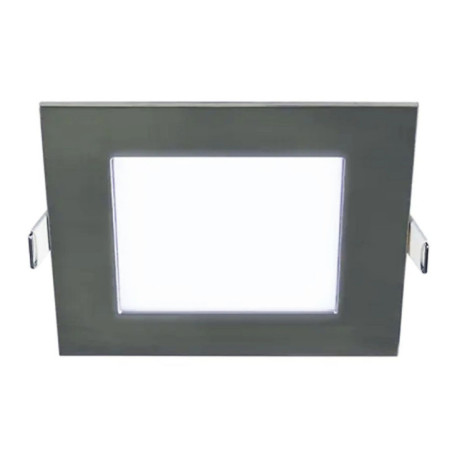 Luminária de embutir LED quadrada, cinza, 12 x 12 cm | Spot LED CCT de 6W