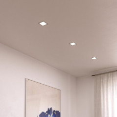Downlight LED Empotrable Cuadrado Gris 12 x 12 cm | Foco LED 6 W CCT
