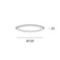 Luminária de embutir LED circular cinza de 12 cm | 6W CCT