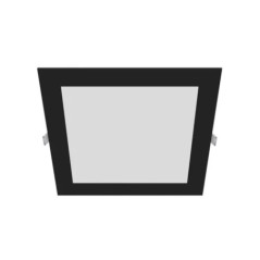 Quadratische schwarze LED-Einbauleuchte 12 x 12 cm | 24 W CCT-LED-Spot