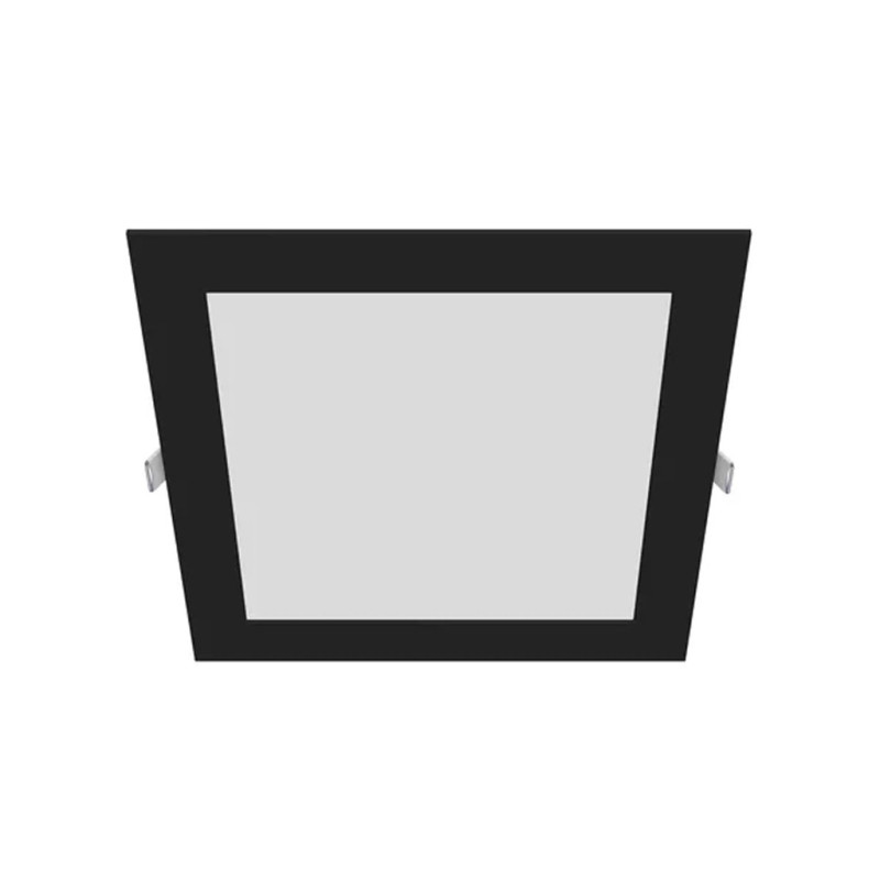 Downlight LED Empotrable Cuadrado Negro 12 x 12 cm | Foco LED 24 W CCT