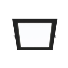 Luminária de embutir quadrada preta LED 12 x 12 cm | Spot LED CCT de 24 W