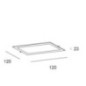 Spot encastré carré à LED noir 12 x 12 cm | 24 W CCT