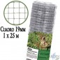Tela de arame, 1 x 25 m, quadrado de 19 mm | Tela de arame galvanizado | Rede para animais | Tela quadrada de aço inoxidável