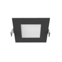 Luminária de embutir quadrada preta LED 12 x 12 cm | Refletor LED CCT de 6W