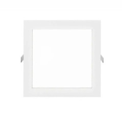 Luminária de embutir quadrada de LED branca, 22,5 x 22,5 cm | Spot de LED de 18 W com temperatura de cor ajustada