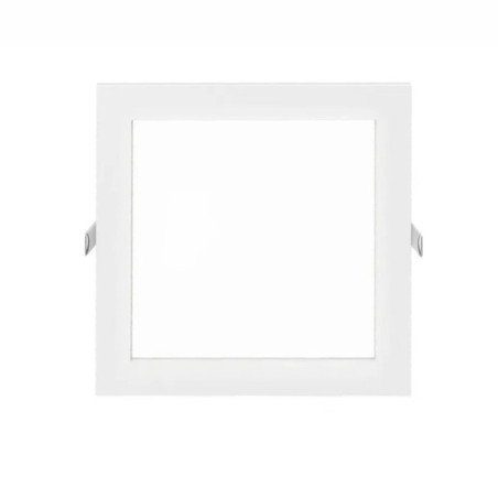 Luminária de embutir quadrada de LED branca, 22,5 x 22,5 cm | Spot de LED de 18 W com temperatura de cor ajustada