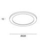 Luminária de embutir circular LED, branca, 22 cm | 18W CCT com ajuste de temperatura de cor
