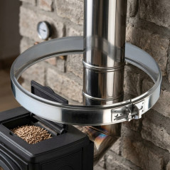 Double Wall Stainless Steel Clamp 80 mm | Fixing for Pellet Stove and Chimney Pipes