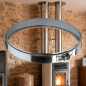 Abrazadera Inox Doble Pared 80 mm | Fijación para Tubos de Estufas de Pellet y Chimeneas