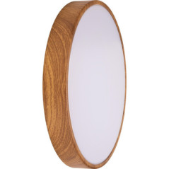 Plafonnier LED circulaire 33 cm 18 W 1350 lm | Bordure en bois | Lampe de plafond LED
