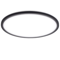 Plafoniera LED circolare da 40 cm, 25 W, 2700 lm | Bordo nero | Lampada da soffitto a LED