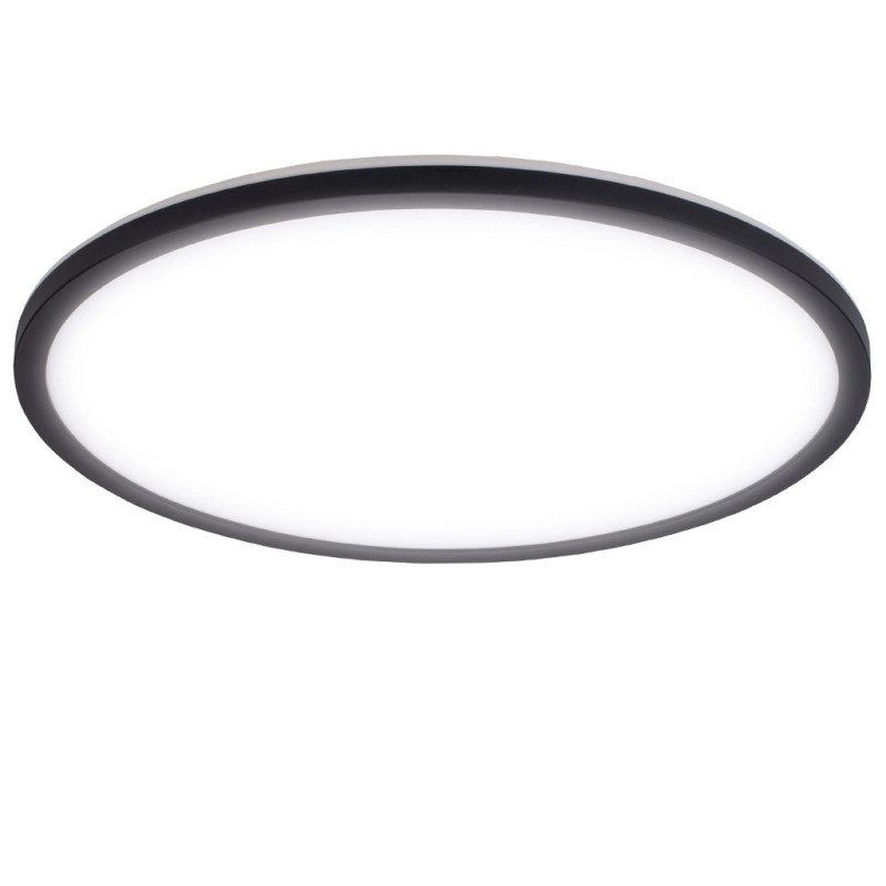 Plafonnier LED circulaire 40 cm 25 W 2700 lm | Bordure noire | Lampe de plafond LED