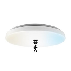 Plafonnier LED circulaire 30 cm 18 W 1800 lm | Détecteur de mouvement | Lampe de plafond LED