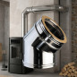 Codo Inox 45º Doble Pared 150 mm | Evacuación de Humos para Estufas de Pellet y Chimeneas Codo Inox 45º Doble Pared 150 mm | Evacuación de Humos para Estufas de Pellet y Chimeneas