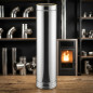Tubo Inox Doble Pared 200 mm 50 cm | Evacuación de Humos para Estufas de Pellet y Chimeneas