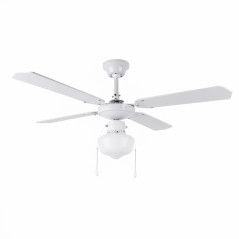 Orbegozo Deckenventilator mit Beleuchtung, 105 cm | 4 Wendeflügel | 3 Geschwindigkeitsstufen | Weiß