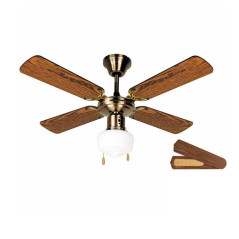 Ventilatore da soffitto Orbegozo con luce 50W | Diametro 105 cm | 4 pale reversibili | Finitura oro antico