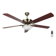 Orbegozo Deckenventilator 142 cm mit Fernbedienung | 5 wendbare Flügel | LED-Beleuchtung | 3 Geschwindigkeitsstufen | Ideal für