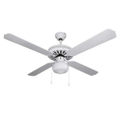 Ventilatore da soffitto Orbegozo con luce integrata, 132 cm | 4 pale reversibili | Bianco | 60 W | Lampada integrata