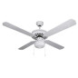 Ventilador de Techo Orbegozo con luz 132cm | 4 aspas reversibles | Blanco | 60W | lámpara integrada
