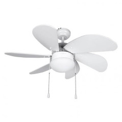 Ventilateur de plafond Orbegozo | Éclairage LED | 6 pales | 3 vitesses | Blanc | Ventilation efficace