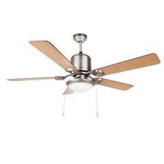 Ventilador de teto Orbegozo | 5 pás reversíveis | 120 cm | Luz LED | Aço inoxidável | Estilo moderno